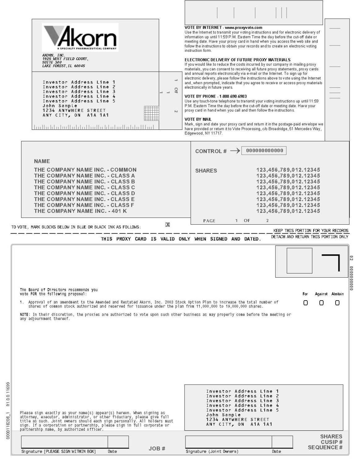 Proxy Card Page 1